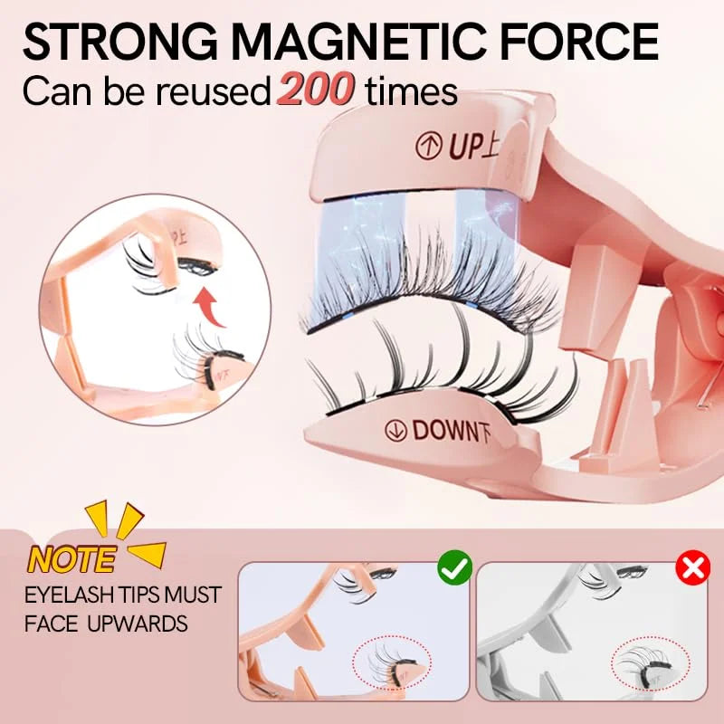 Magnetic Eyelashes 1/2 Pairs Handmade 3D Mink Lashes Reusable False Eyelashes Set Natural Long Fake Eyelash Makeup Tweezers Tool