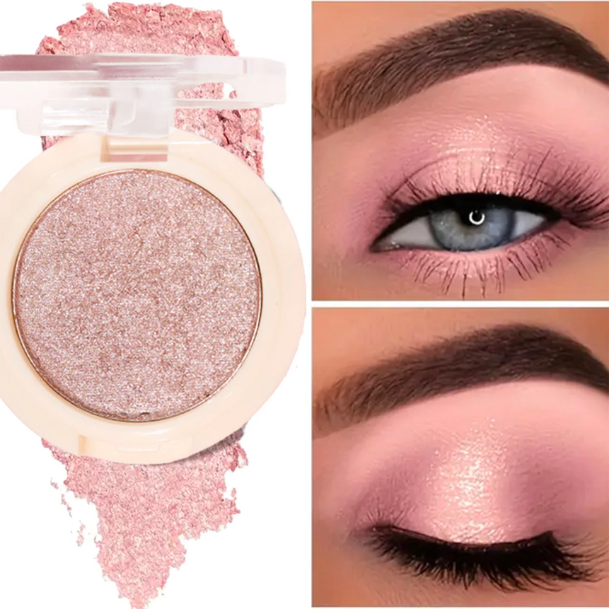 Single-Color Eyeshadow – Matte & Shimmer, High-Pigment, Brightening, Waterproof, Long-Lasting, Soft & Natural Glow Makeup