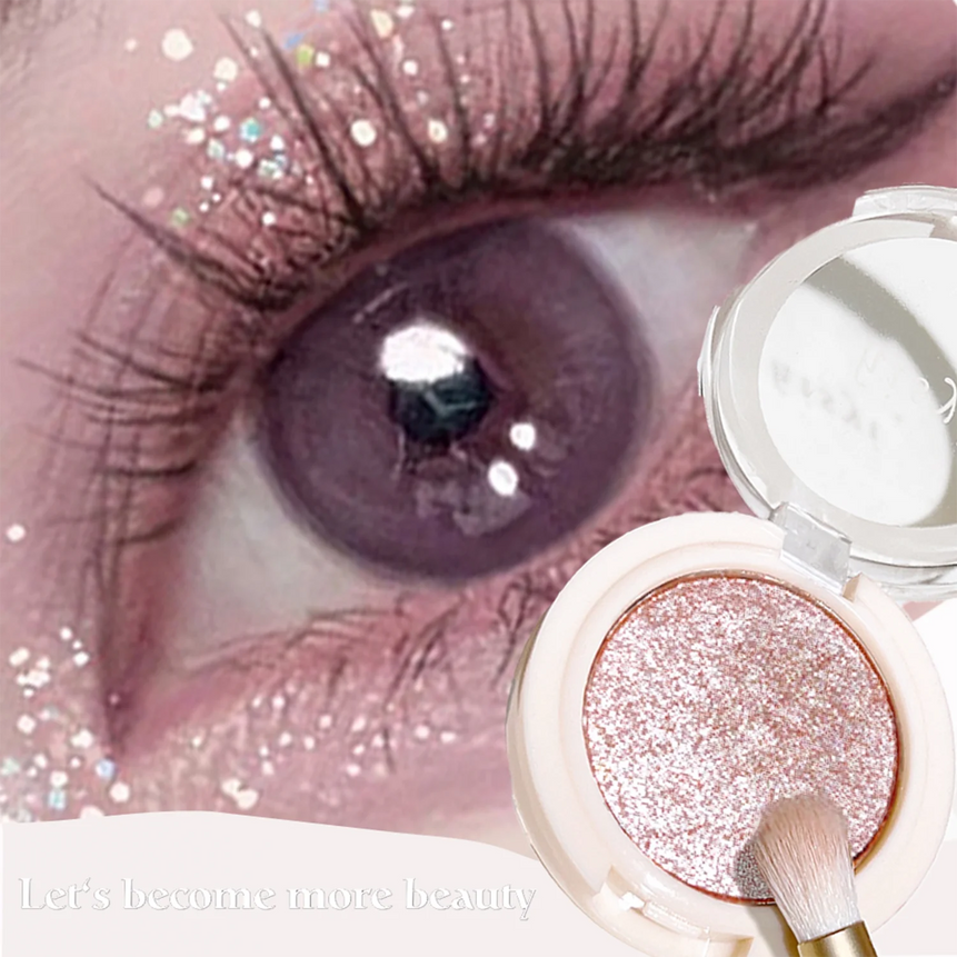 Single-Color Eyeshadow – Matte & Shimmer, High-Pigment, Brightening, Waterproof, Long-Lasting, Soft & Natural Glow Makeup