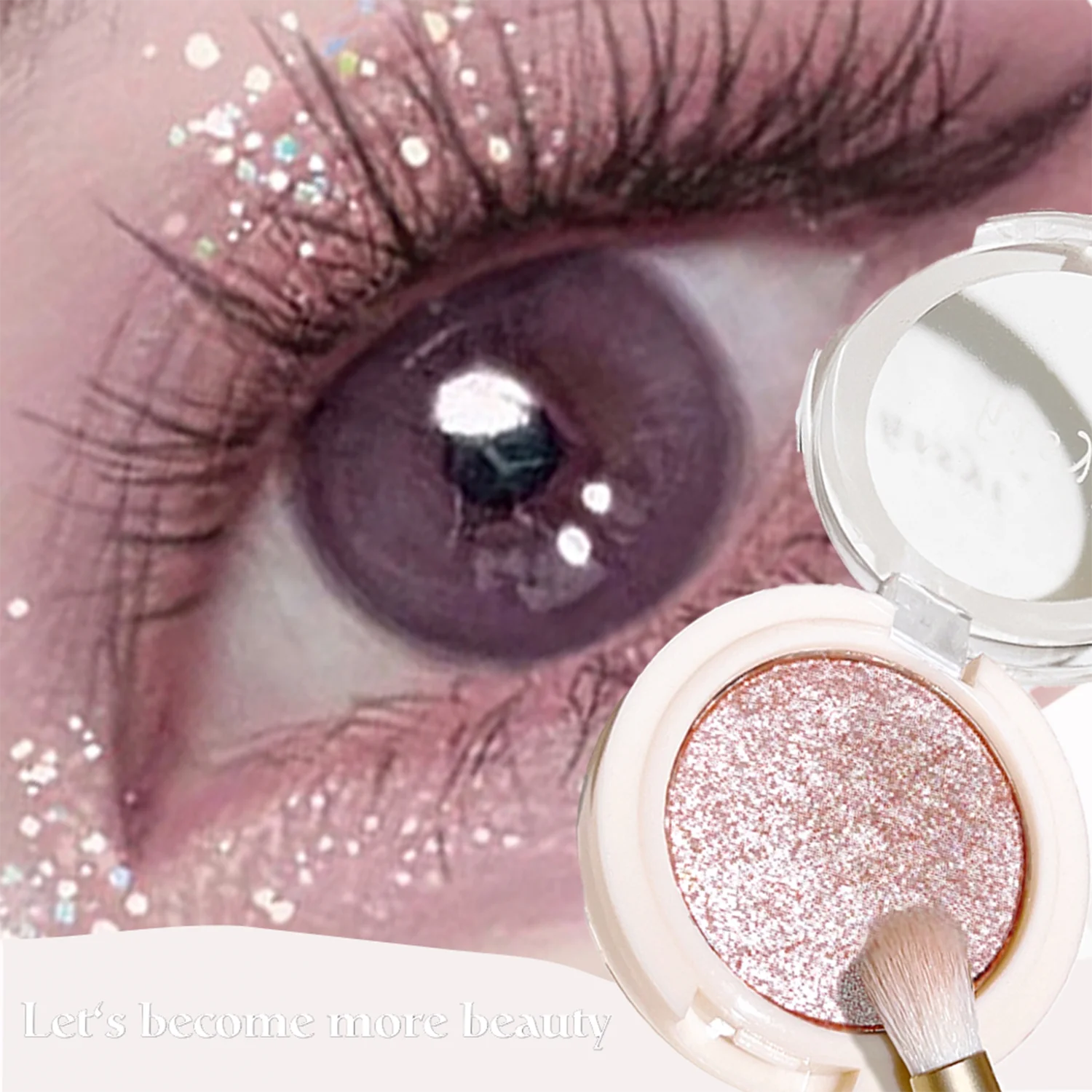 Single-Color Eyeshadow – Matte & Shimmer, High-Pigment, Brightening, Waterproof, Long-Lasting, Soft & Natural Glow Makeup
