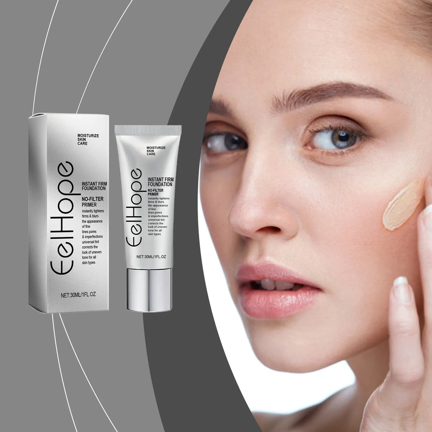 Eelhope Face Foundation Cream Fading Lines Cover Skin Defect Mositurize Nourish Easy Makeup Natural Look Facial Liquid Concealer