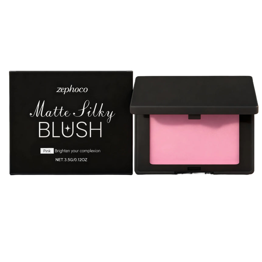 Multi Color Matte Silky Blush Waterproof Lasting Color Cheek Makeup Easy to Apply No Fly Away Sweatproof Makeup Blush for Daily