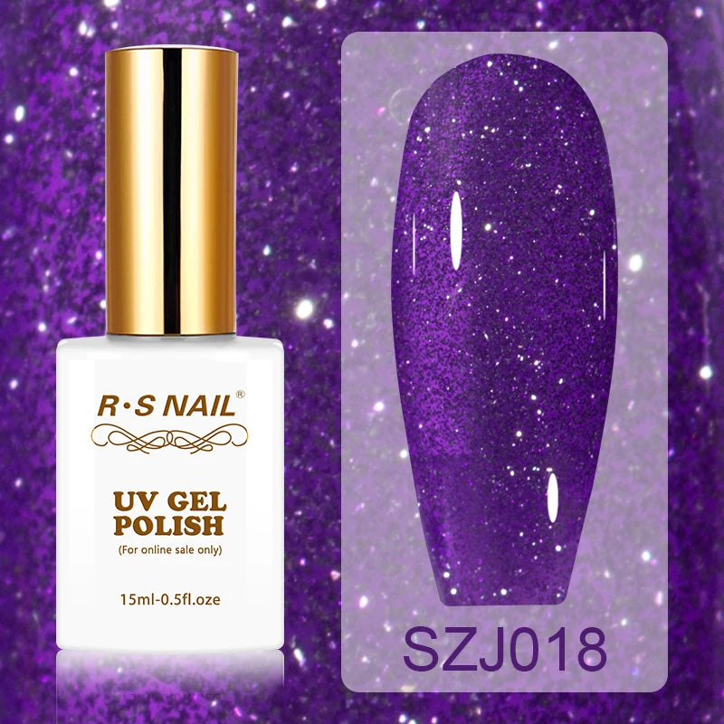 15ml Super Reflective Flash Disco Nail Gel Polish Relective Glitter Semi Permanent Nail Art Varnish For Manicures