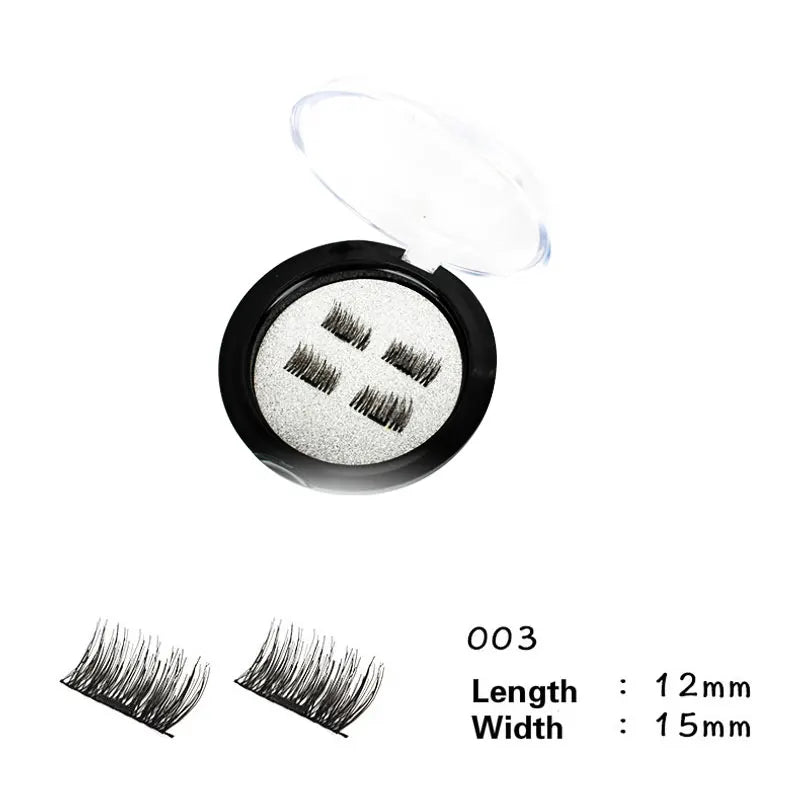 Magnetic Eyelashes with 3 Magnets without Glue 3D Lashes Extension handmade natural Magnetic Eyelash
