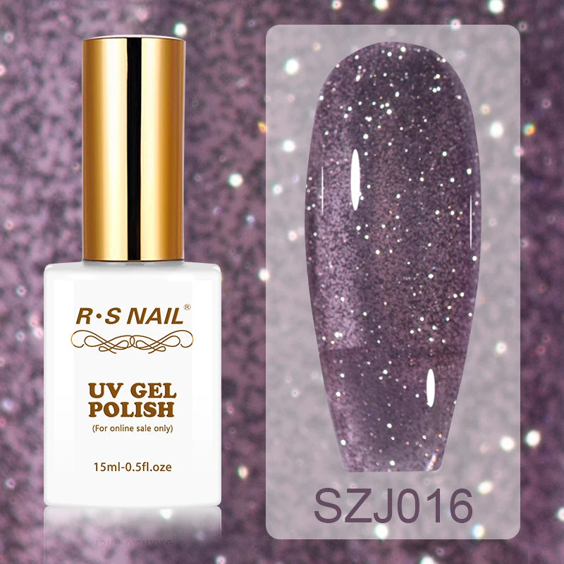 15ml Super Reflective Flash Disco Nail Gel Polish Relective Glitter Semi Permanent Nail Art Varnish For Manicures