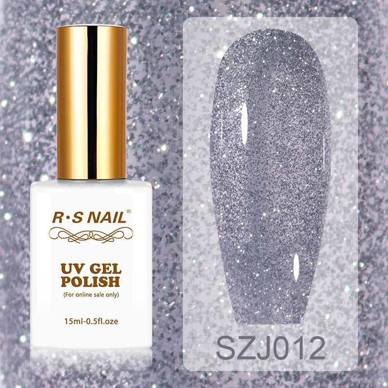 15ml Super Reflective Flash Disco Nail Gel Polish Relective Glitter Semi Permanent Nail Art Varnish For Manicures