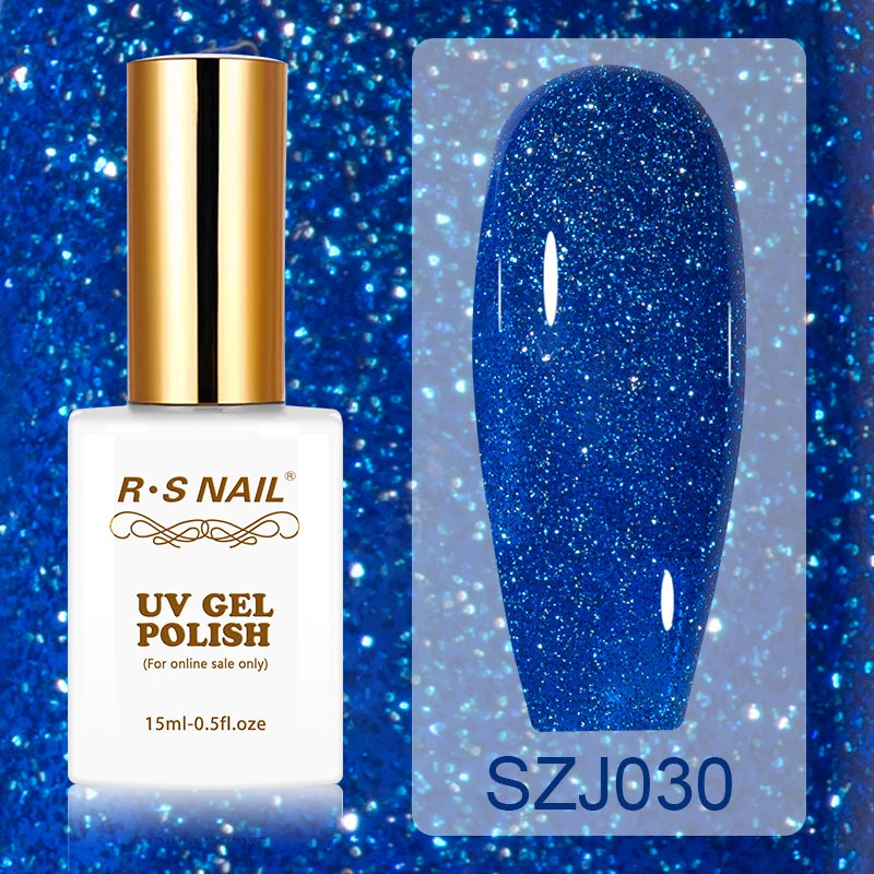 15ml Super Reflective Flash Disco Nail Gel Polish Relective Glitter Semi Permanent Nail Art Varnish For Manicures