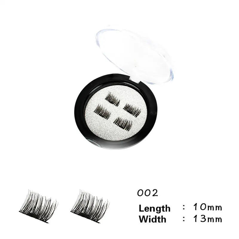 Magnetic Eyelashes with 3 Magnets without Glue 3D Lashes Extension handmade natural Magnetic Eyelash