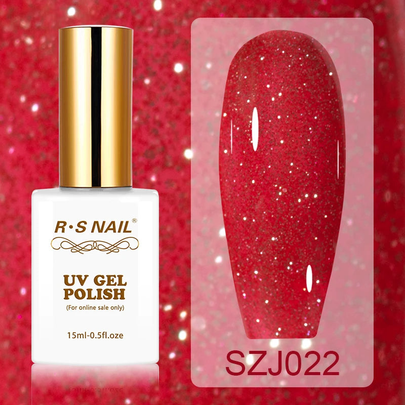 15ml Super Reflective Flash Disco Nail Gel Polish Relective Glitter Semi Permanent Nail Art Varnish For Manicures
