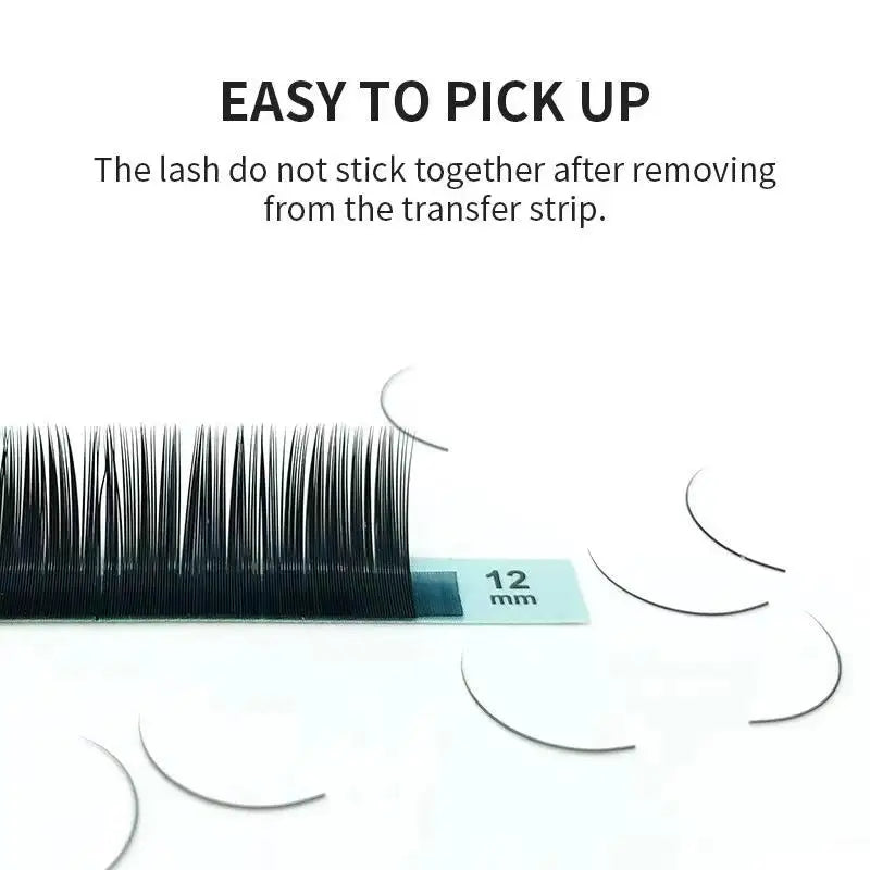 NATUHANA 16Rows B C cc D Eyelash Extensions Individual False Cilio Natural Soft Mink Lashes High Quality Matte Fake Eyelashes