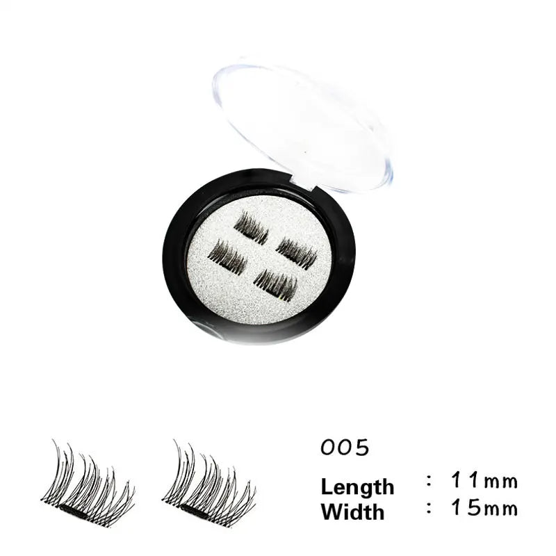 Magnetic Eyelashes with 3 Magnets without Glue 3D Lashes Extension handmade natural Magnetic Eyelash