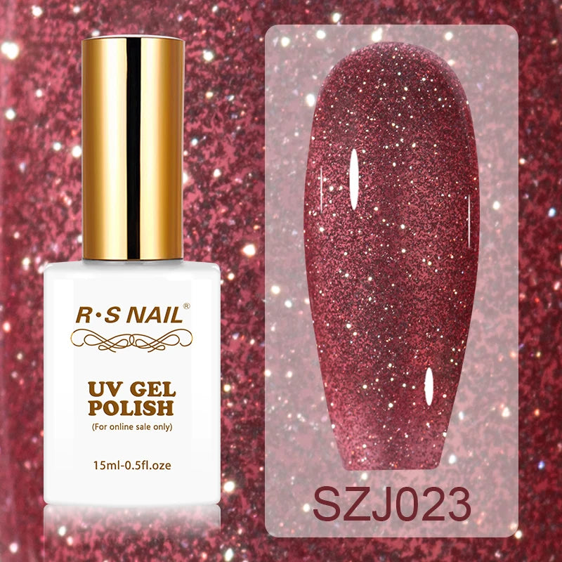 15ml Super Reflective Flash Disco Nail Gel Polish Relective Glitter Semi Permanent Nail Art Varnish For Manicures