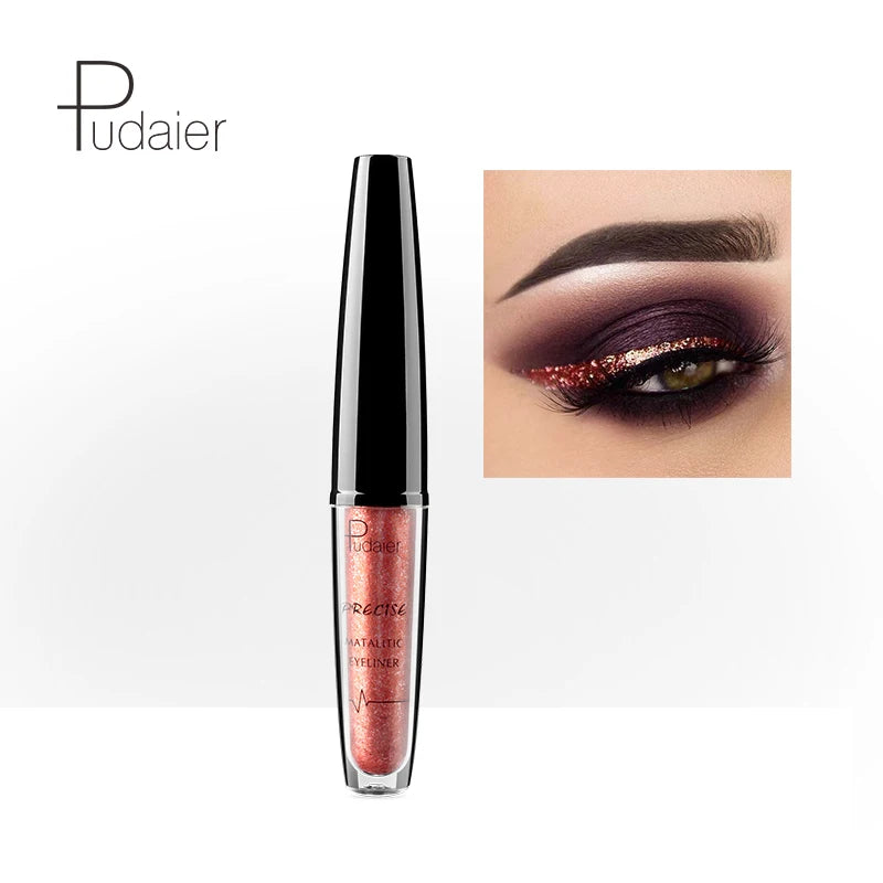 New Liquid 16 Colors Shimmer Eyeliner Gel Waterproof Long Lasting Glitter Eye Liner Makeup Gold Blue Silver Eyeliners Cosmetics