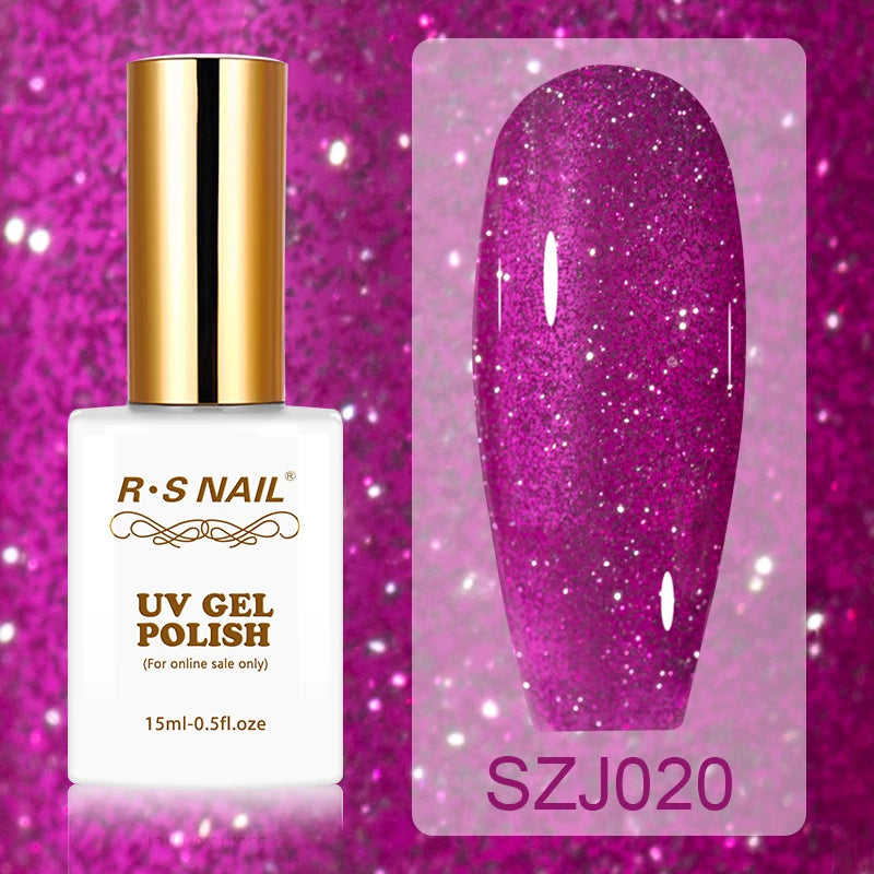 15ml Super Reflective Flash Disco Nail Gel Polish Relective Glitter Semi Permanent Nail Art Varnish For Manicures