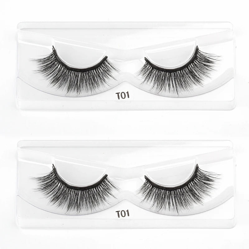 Magnetic Eyelashes 3D Mink Eyelashes Makeup Magnetic Lashes Eyeliner Tweezers Set Natural False Lashes Short Faux Cils