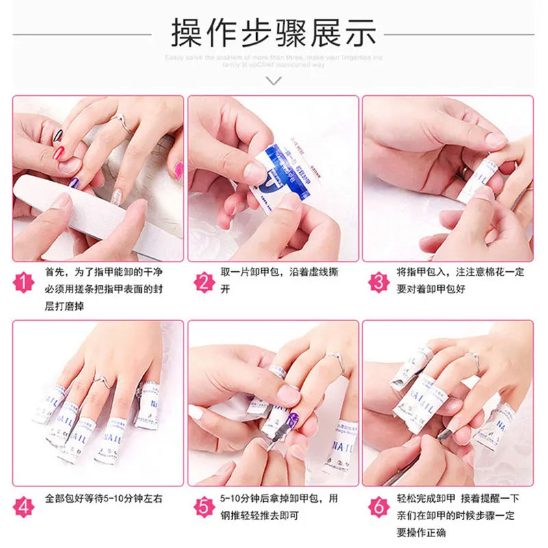50/100Pcs Aluminium Foil Remover Wraps Nail Art Soak Off Polish Nail Removal Wraps Acrylic Nail Gel Remover Manicure Tool