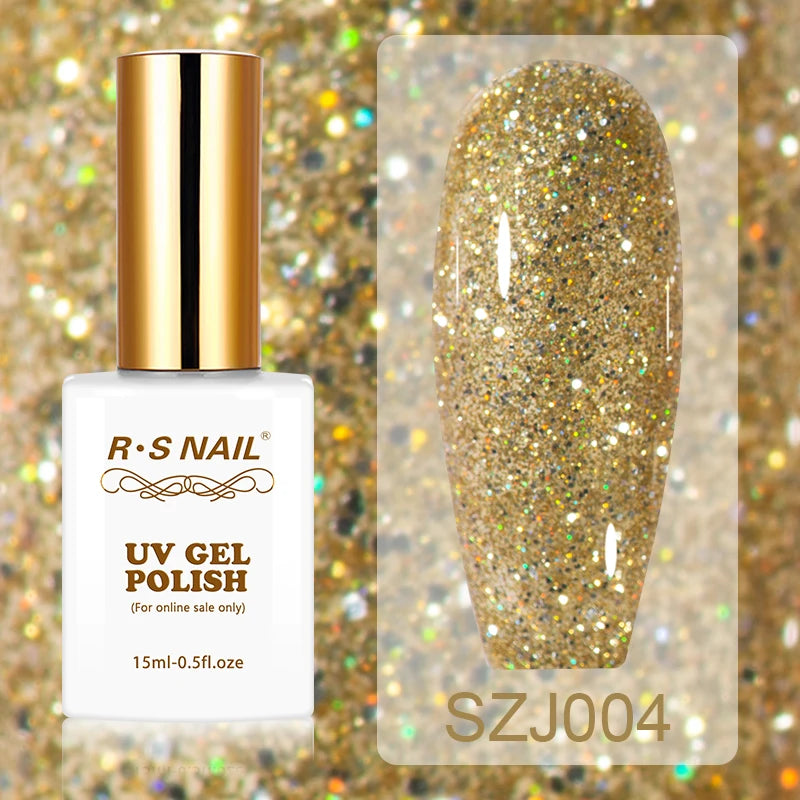 15ml Super Reflective Flash Disco Nail Gel Polish Relective Glitter Semi Permanent Nail Art Varnish For Manicures
