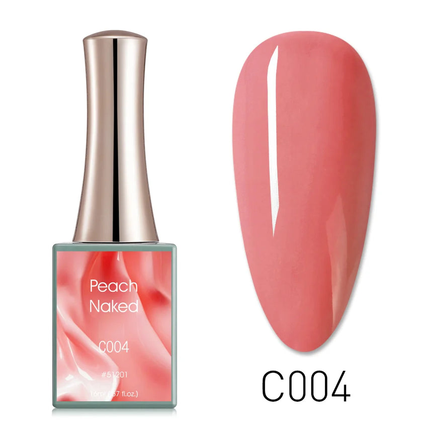 Canni Jelly Pink Nail Gel Polish French Nail Nude Color Gel Varnish Long Wear Diamond No Wipe TopCoat Nail Manicure Nail Lacquer