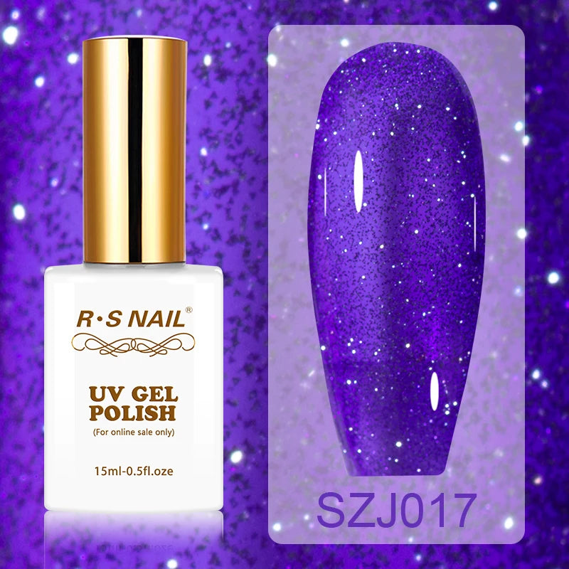 15ml Super Reflective Flash Disco Nail Gel Polish Relective Glitter Semi Permanent Nail Art Varnish For Manicures