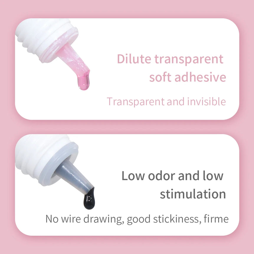 GLAMLASH Eyelash Extension Glue Individual False Lashes Black Adhesive Kit for Professional Use  0.3-2 Sec Dry Time