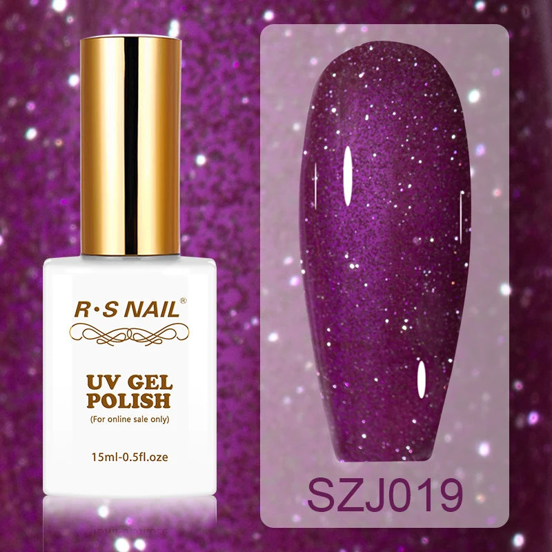 15ml Super Reflective Flash Disco Nail Gel Polish Relective Glitter Semi Permanent Nail Art Varnish For Manicures