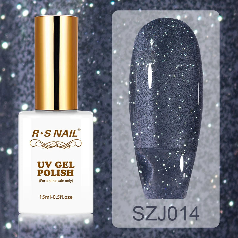 15ml Super Reflective Flash Disco Nail Gel Polish Relective Glitter Semi Permanent Nail Art Varnish For Manicures