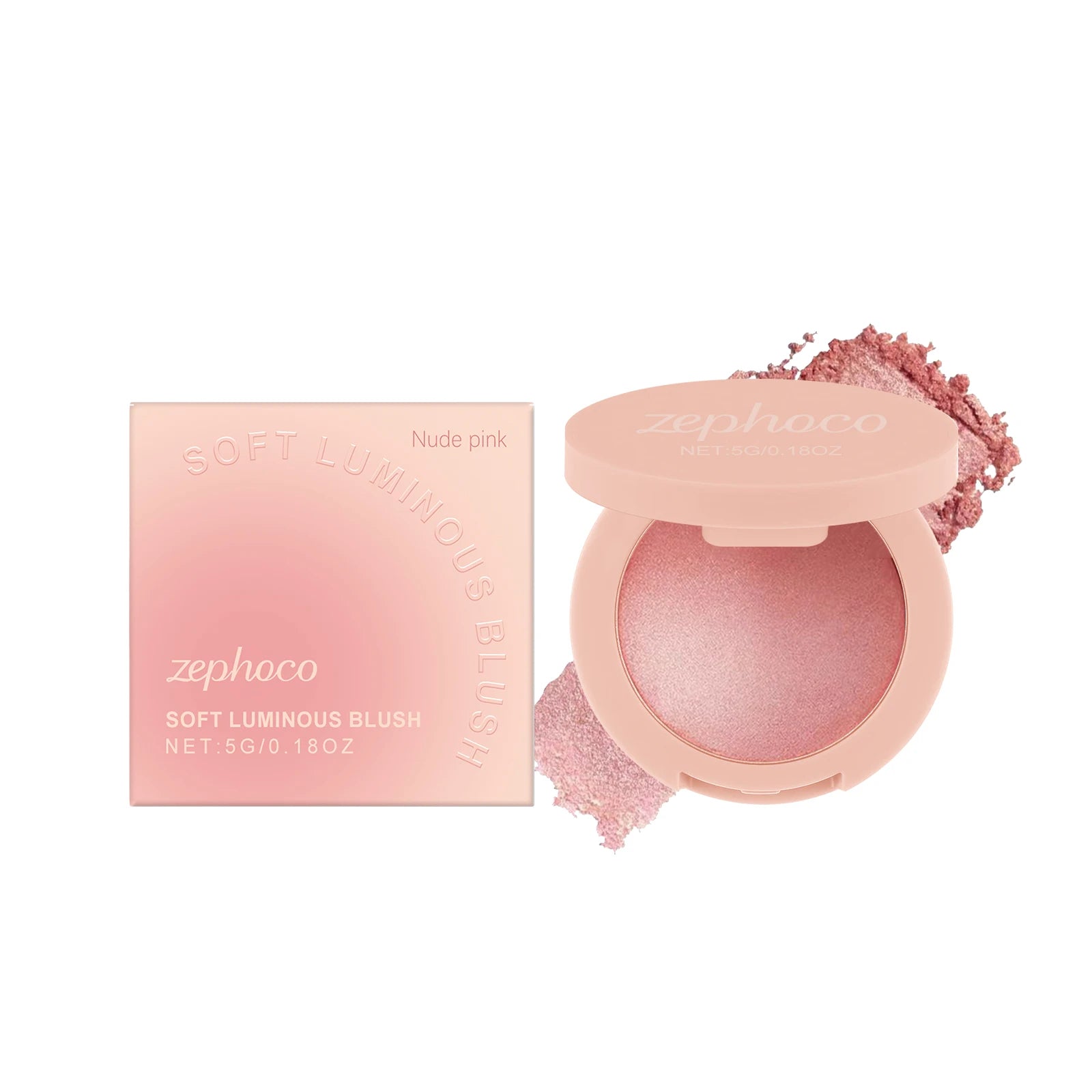 Pearl Blush with Soft Light Pink Powder Blush for a Natural Flush Radiant Finish Long Lasting Buildable Delicate Long Lasting