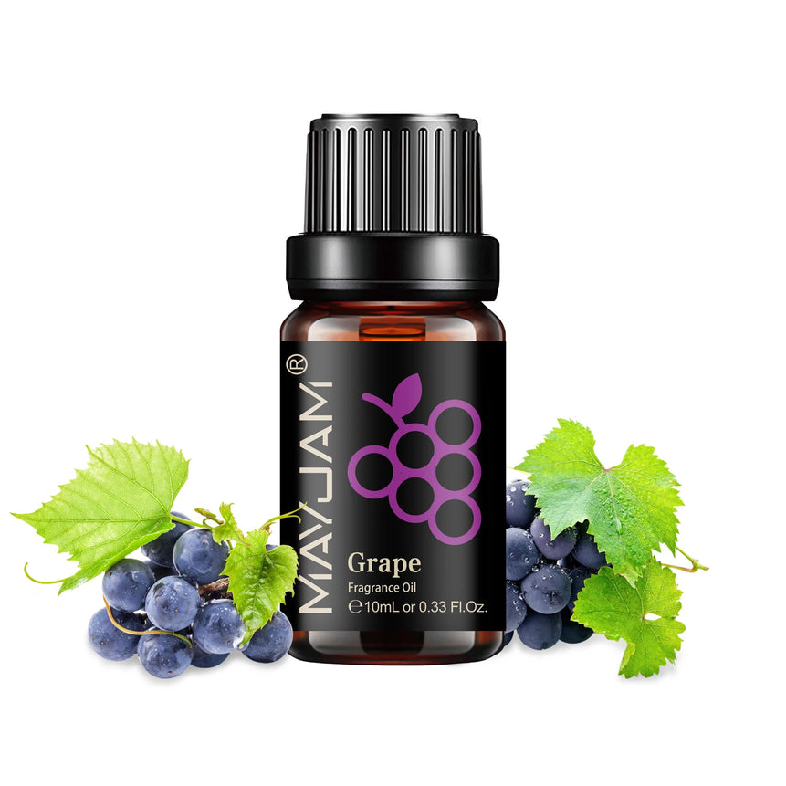 MAYJAM Fruit Essential Oil 10ml Cherry Banana Papaya Grape Litchi Guava Kiwifruit Pear Fig Fragrance Oil for Diffuser Candle
