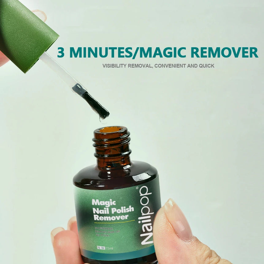 Nailpop Magic Remover 15ml Professional Nail Gel Polish Clean Soak Off UV Gel Magic Burst Liquid Nail Polish Fast Remover