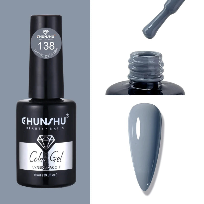 CHUNSHU 10ml Gel Nail Polish Soak Off Semi-Permanent Varnish Professional Salon UV LED Nails Art Gel No Smell All Seasons Colors