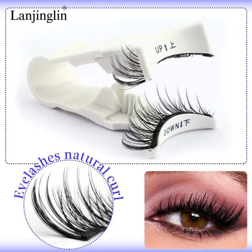 3D Magnetic False Eyelashes Tweezer Set Reusable Natural Eyelashes Mink False Lash Professional Eyelash Extension Makeup Tool