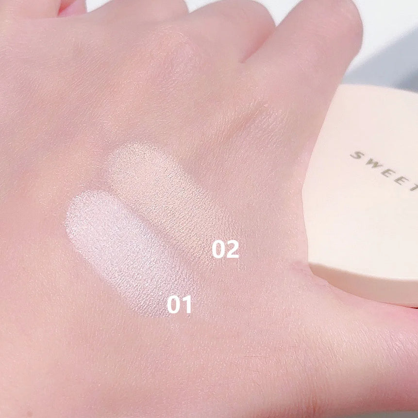 Pressed Powder Transparent White Brighten Oil Control Waterproof Lasting Natural Face Makeup Powder Cosmetic