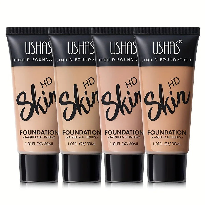USHAS Concealer Matte Liquid Foundation Brightening Long-lasting Moisturizing Oil Control Waterproof Skin Natural