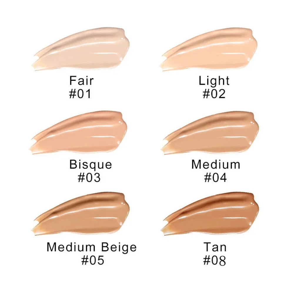 30ml 6-Color Matte Liquid Foundation | Oil-Control, Waterproof, Long-Lasting, Full Coverage, Natural Face Base and Concealer Makeup