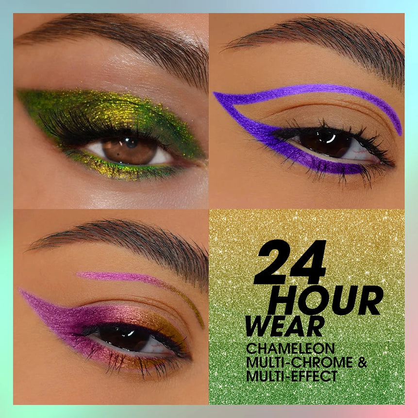 Eyeliner Gel Pencil 1pc, Metallic Color Gradient Eyeliner, Chameleon Glitter Waterproof Eyeliner Pen, 24h Long-Lasting Eyeliner