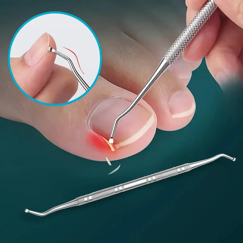 6pcs Stainless Steel Nail Polish Remover Tool Set,Gel Scraper Manicure Pedicure Kit,Suitable for Fingernails and nail scissors