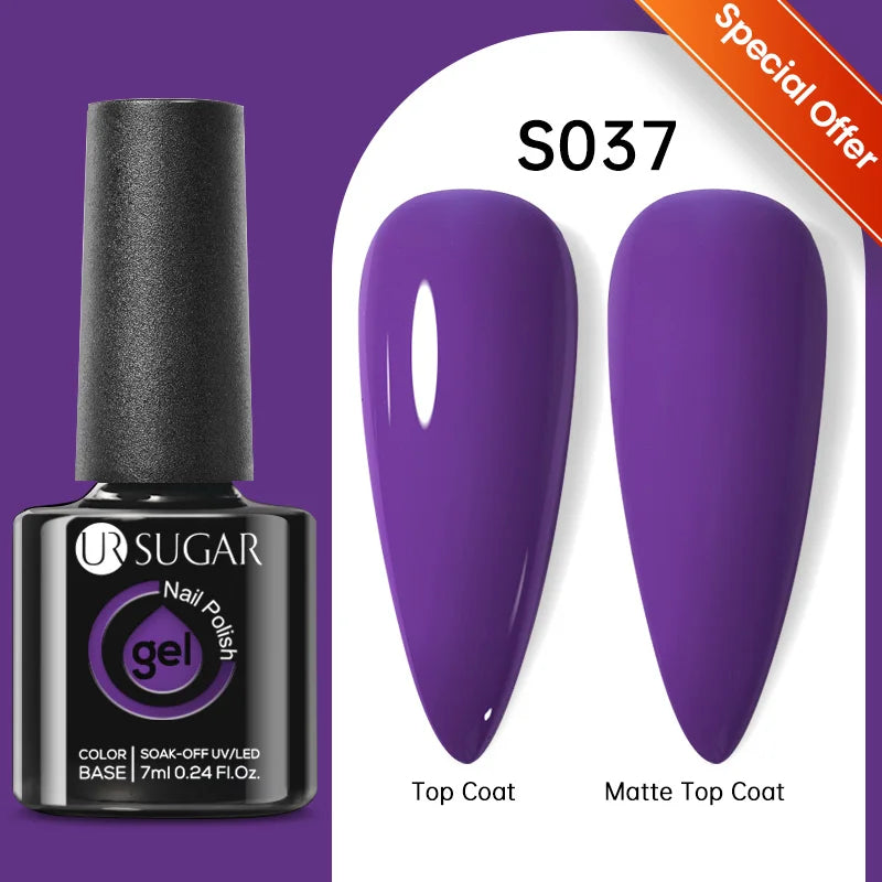 UR SUGAR 15ml No Wipe Top Base Gel Nail Gel Polish Matte Top Coat Enhancer Varnish Semi Permanent Soak Off UV LED Nail Art