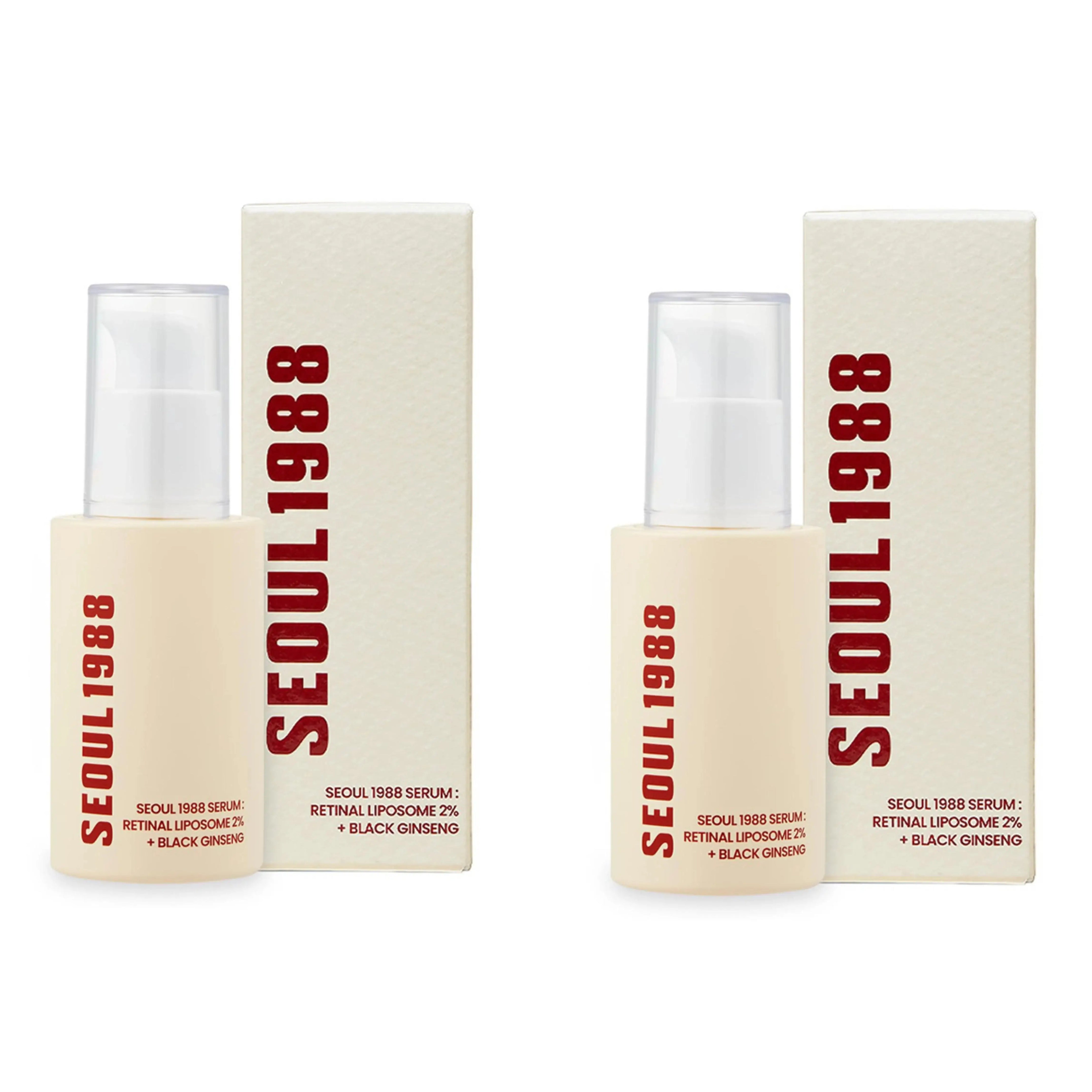 Korean 1988 Retinol Face Care Serum,Black Ginseng Niacinamide Vitamin C Moisturizing Firming Ampoule,Anti Aging Wrinkle Skincare