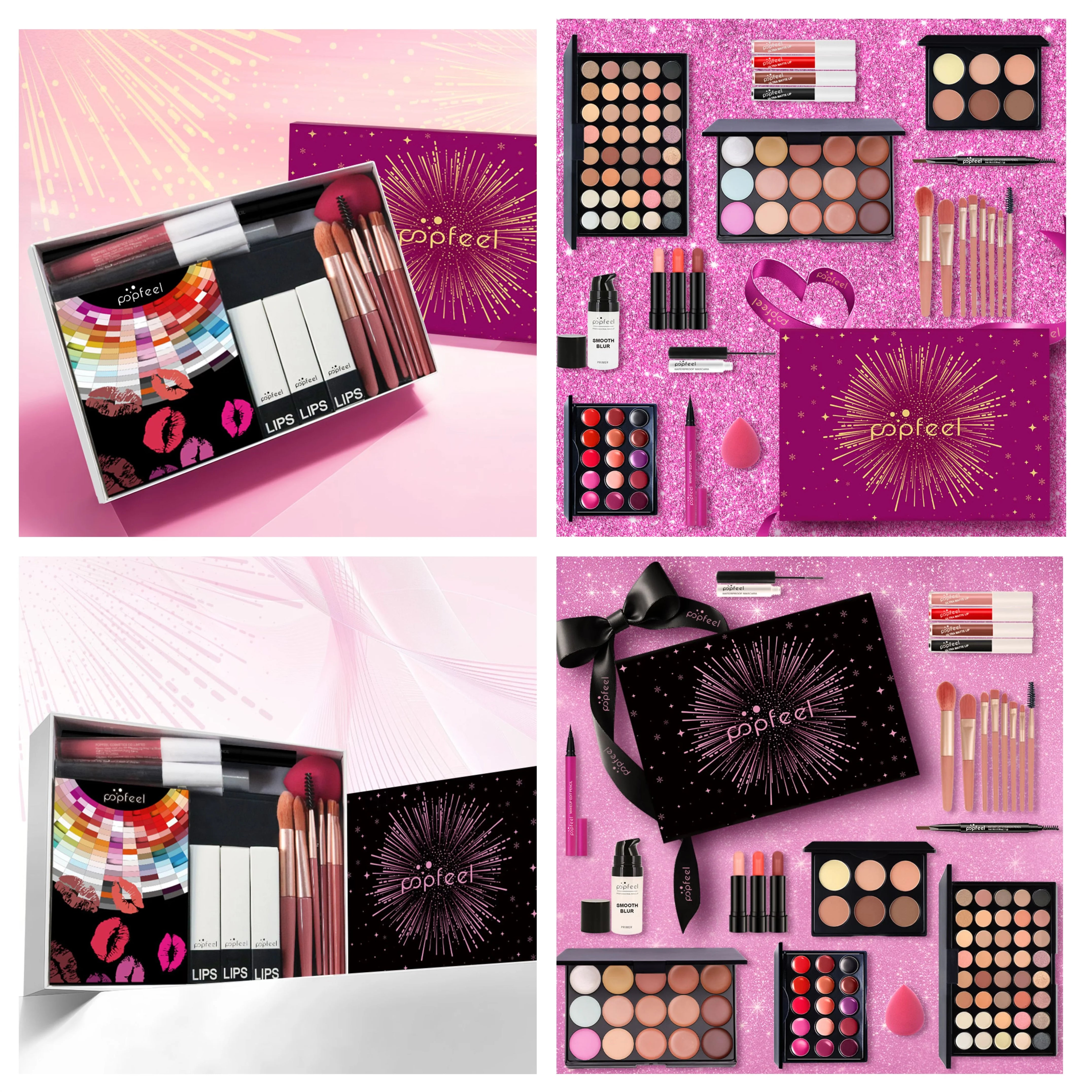POPFEELChristmas Makeup Set Gift Box - Includes Eyeshadow, Concealer, Powder - Perfect Cosmetics Set Gift for Special Occasions