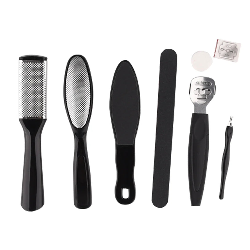 Pedicure Kit 8/10/23 in 1 Stainless Steel Professional Pedicure Tools Set Foot Rasp Peel Callus Dead Skin Remover