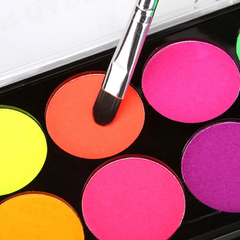 8 Colors Face Body Art Paint UV Glow Fluorescent Glowing Christmas Halloween Party Fancy Dress Beauty Makeup Tool