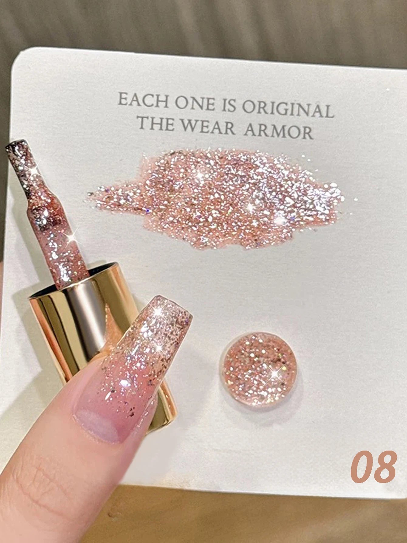 MIANEL1-12pcs 12ML Pink Blue White Green Series With Explosive Glitter Gel Nail Polish, Popular Yun Brocade Diamond Gel Polish