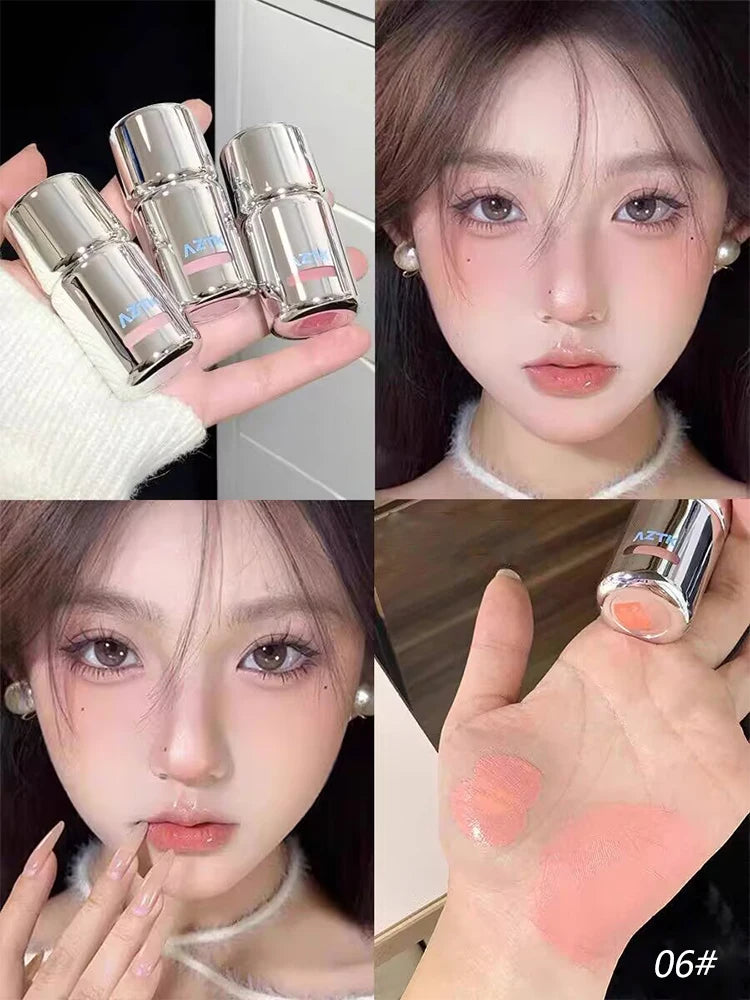 AZTK Liquid Blusher Jelly Color Chinese Blusher Makeup JC04 Aztk Brighten Face Nude Pink Purple Tint Blush Matte Rubores Rouge