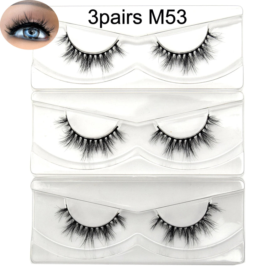 Visofree Eyelashes 3D Mink Lashes Soft Natural Handmade Cruelty Free Mink Eyelashes Lightweight  Full Strip Cilios Posticos D23