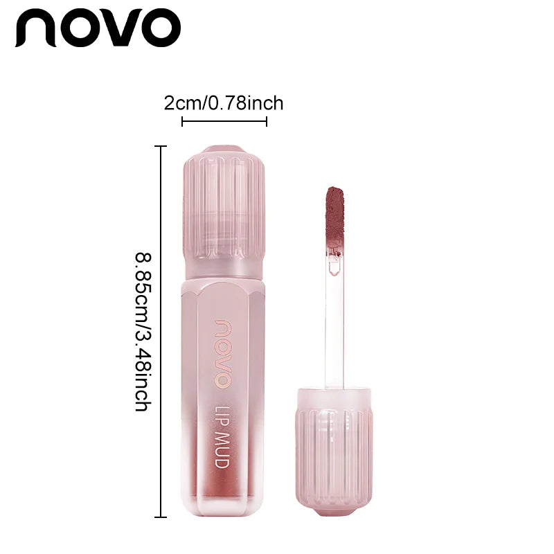 Matte Silky Velvet Lipstick, Creamy Texture, Long Lasting High Impact Color, Waterproof, Non-Stick Cup, Lip & Cheek Dual-Use,