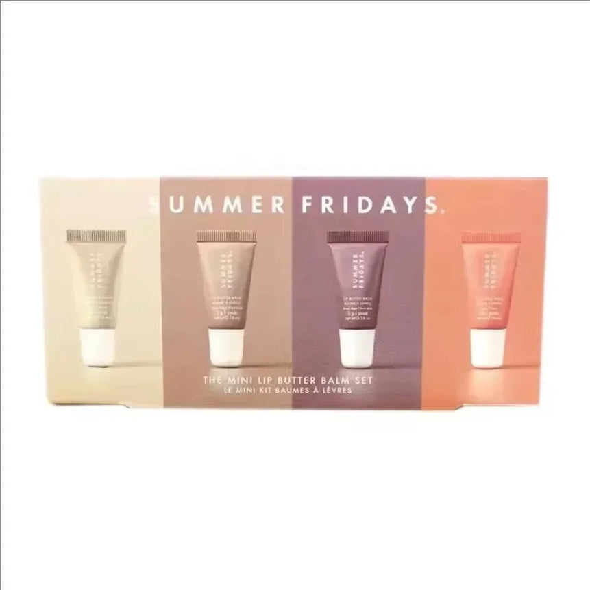 Summer Friday's Vanilla Beige Lip Balm Moisturizing Transparent Lipstick Set Smooth Soft Tube Mirror Lip Gloss Lip Makeup