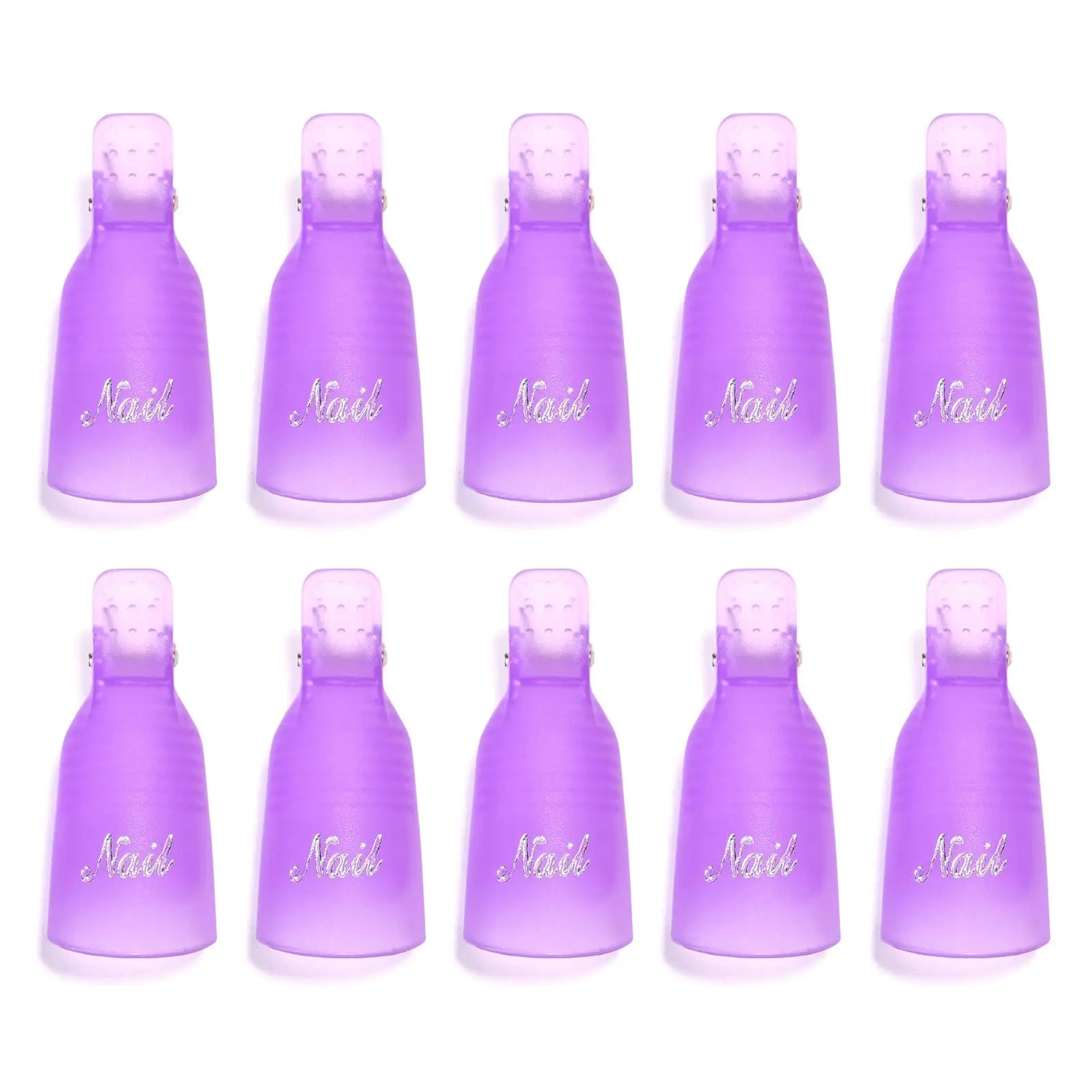 LULAA 10Pcs/16Pcs Plastic Nail Art Soak Off Cap Clip UV Gel Polish Remover Wrap Tool for Fingernail Removal Soak Off Clips