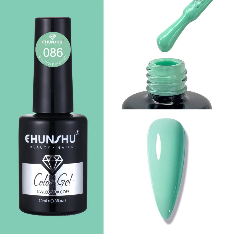 CHUNSHU 10ml Gel Nail Polish Soak Off Semi-Permanent Varnish Professional Salon UV LED Nails Art Gel No Smell All Seasons Colors