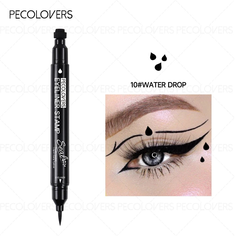 1PC Waterproof Silky Seal Eyeliner - Dual-ended, Quick-drying and Long-lasting Liquid Eyeliner, Perfect for Christmas