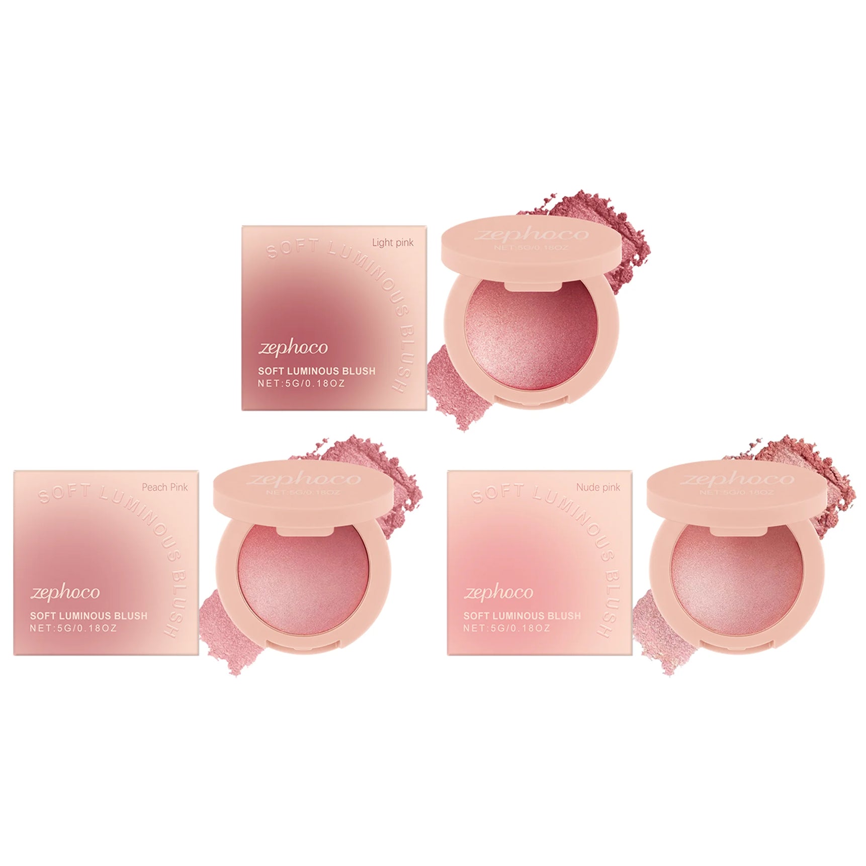 Pearl Blush with Soft Light Pink Powder Blush for a Natural Flush Radiant Finish Long Lasting Buildable Delicate Long Lasting